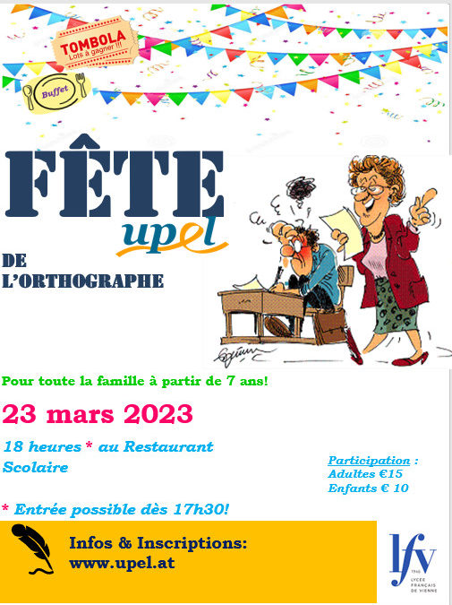 Fête de l’orthographe – jeudi 23 mars à 18h